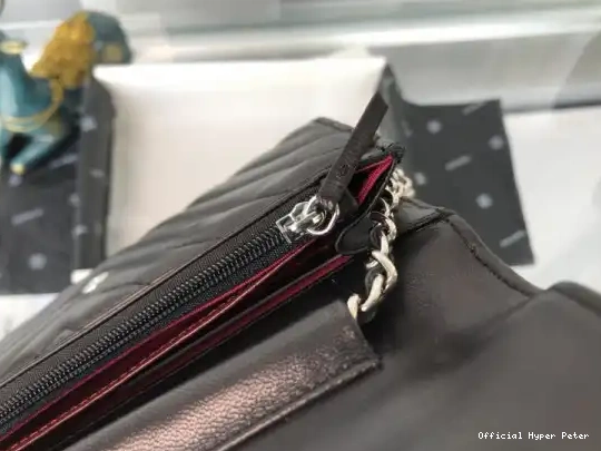 HyperPeter With Gold Flap Bag  Silver Lambskin Hardware  CHANEL 0609